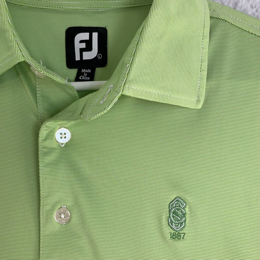 FootJoy Mens Golf Size L Lime Green Polyester Logo Stretchy